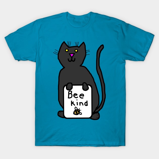 Cute Cat Kindness T-Shirt by ellenhenryart